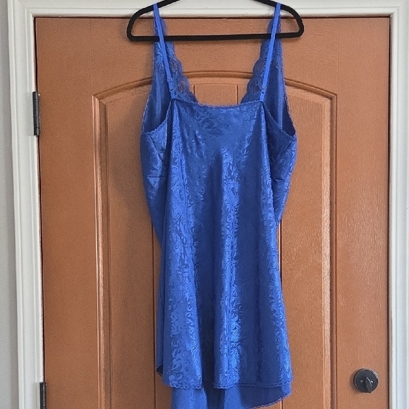 Lingerie Blue Slip On Dress Plus Size - Picture 3 of 4